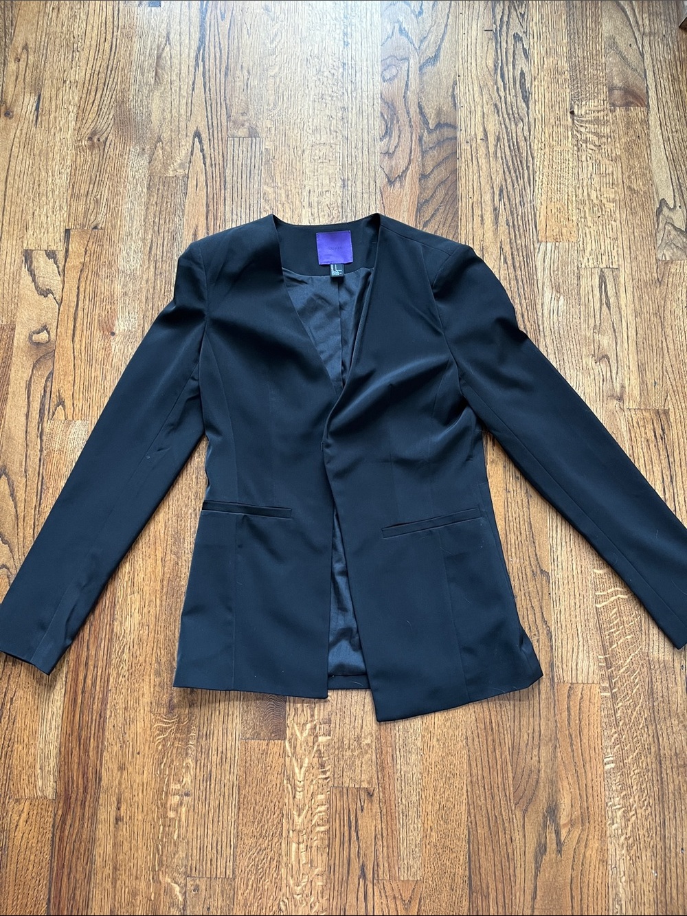 Forever 21 Black Open-Front Tailored Blazer